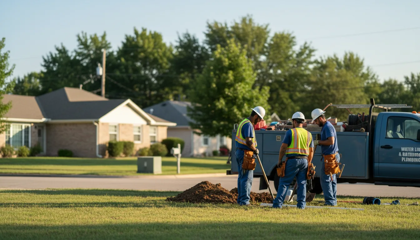 Residential water line and bathroom plumbing service in Johnson City, TX
